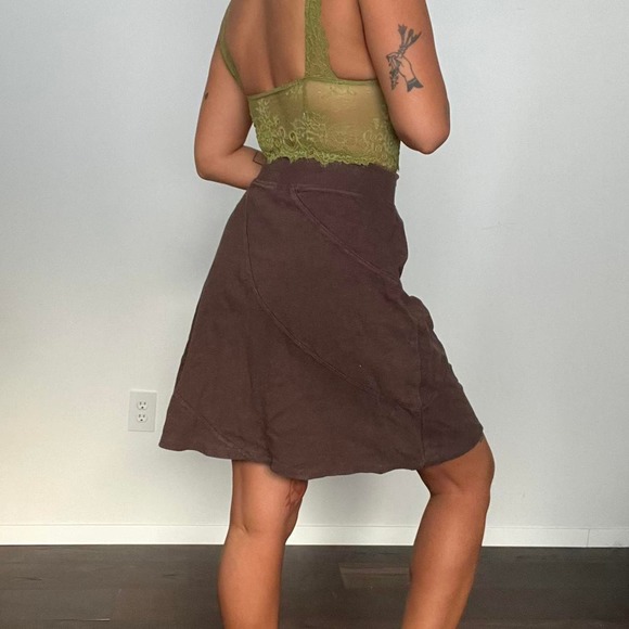 Grungefairy midi skirt chocolate brown - Picture 2 of 3